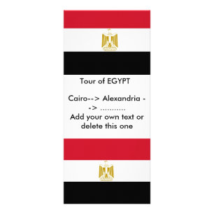 Rack Card with Flag of Egypt