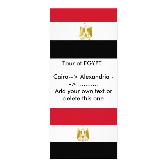 Rack Card with Flag of Egypt (Front)