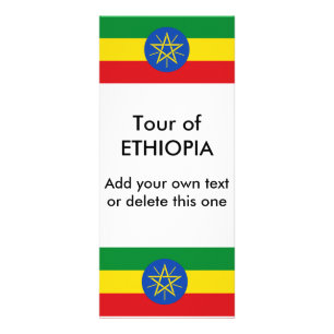 Rack Card with Flag of Ethiopia