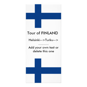 Rack Card with Flag of Finland
