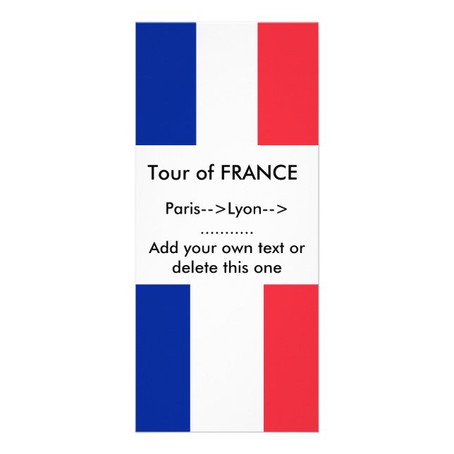 Rack Card with Flag of France (Front)