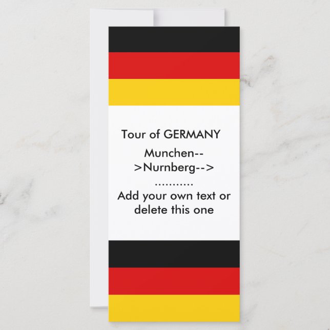Rack Card with Flag of Germany (Front)