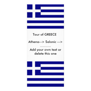 Rack Card with Flag of Greece