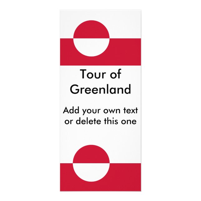 Rack Card with Flag of Greenland (Front)