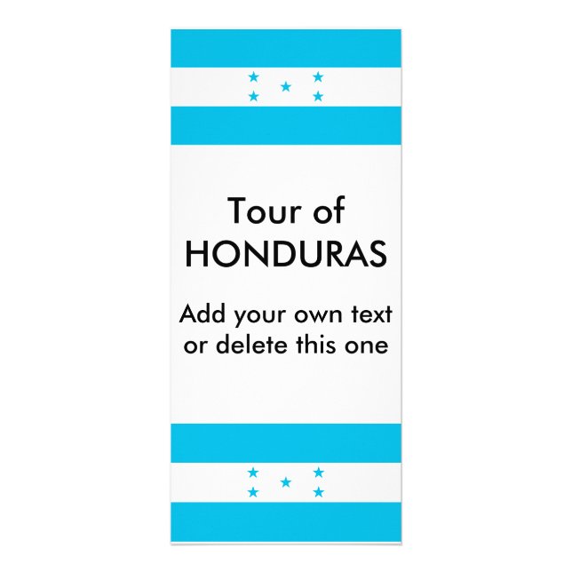 Rack Card with Flag of Honduras (Front)