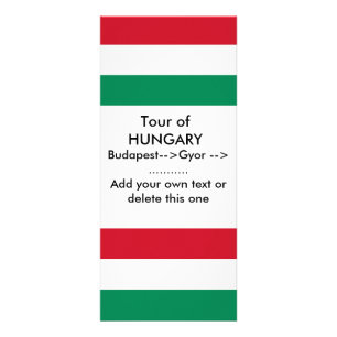 Rack Card with Flag of Hungary