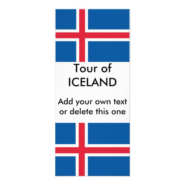 Rack Card with Flag of Iceland (Front)