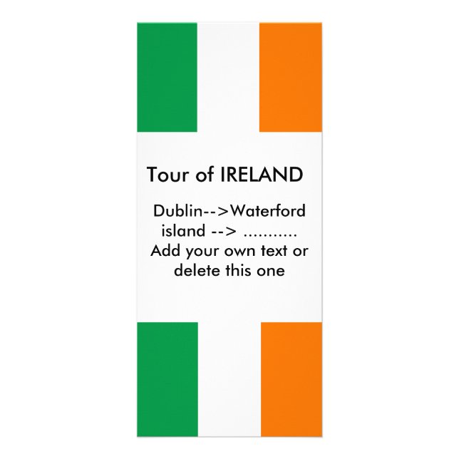 Rack Card with Flag of Ireland (Front)