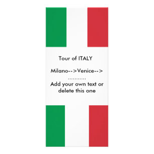 Rack Card with Flag of Italy