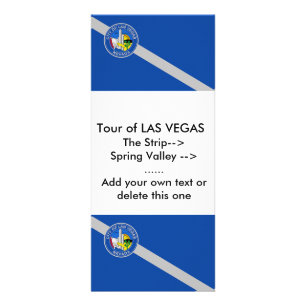 Rack Card with Flag of Las Vegas, USA