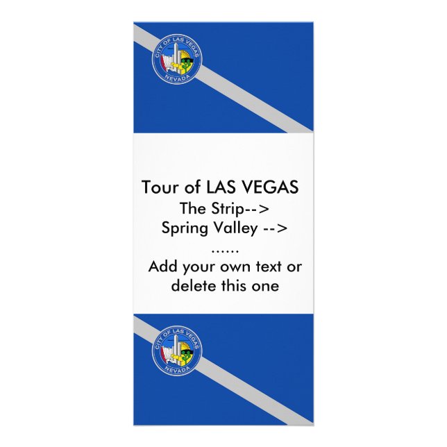 Rack Card with Flag of Las Vegas, USA (Front)