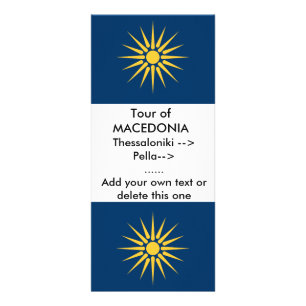 Rack Card with Flag of Macedonia