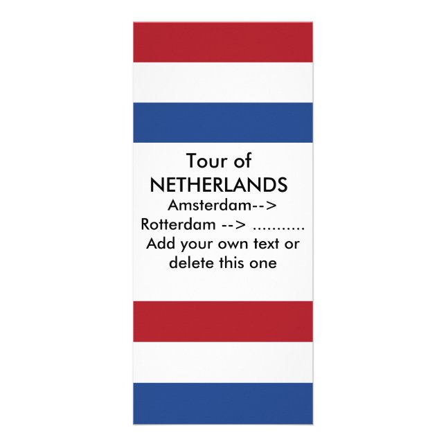 Rack Card with Flag of Netherlands (Front)