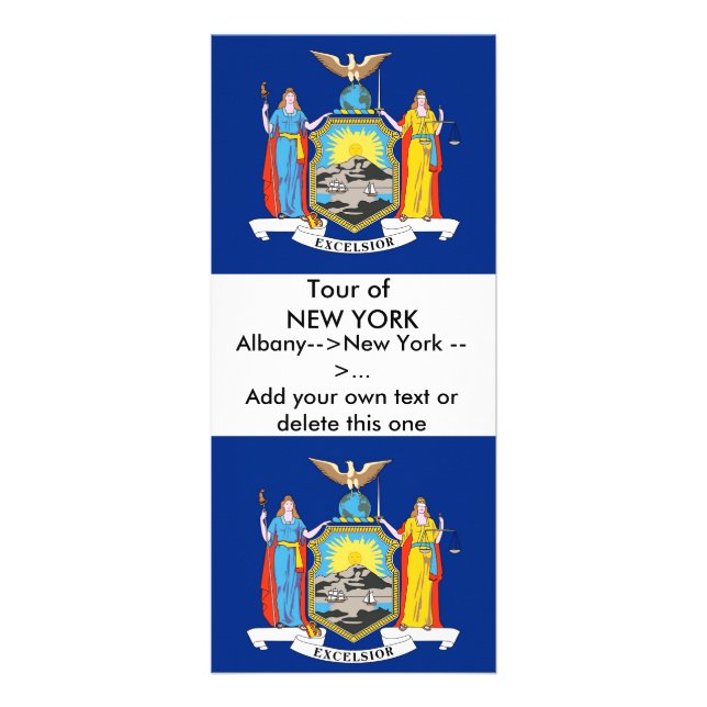 Rack Card with Flag of New York, U.S.A. (Front)
