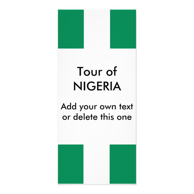 Rack Card with Flag of Nigeria (Front)