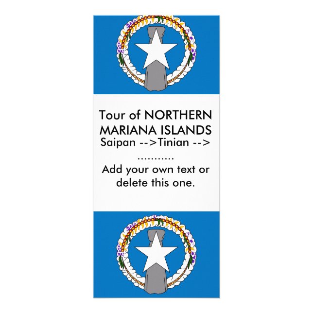 Rack Card with Flag of Northern Mariana (Front)