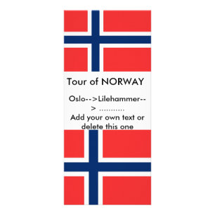 Rack Card with Flag of Norway