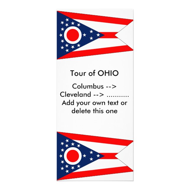 Rack Card with Flag of Ohio, U.S.A. (Front)