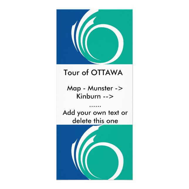 Rack Card with Flag of Ottawa, Canada  (Front)