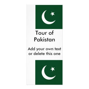 Rack Card with Flag of Pakistan