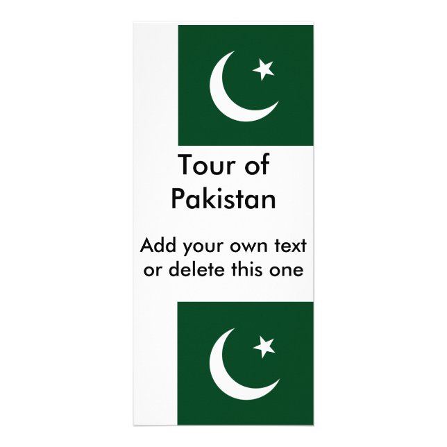 Rack Card with Flag of Pakistan (Front)