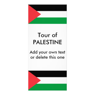 Rack Card with Flag of Palestine