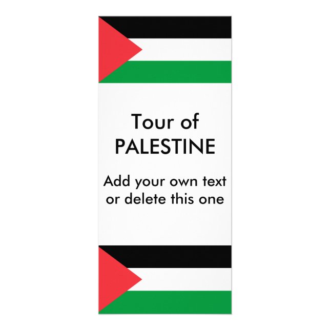 Rack Card with Flag of Palestine (Front)