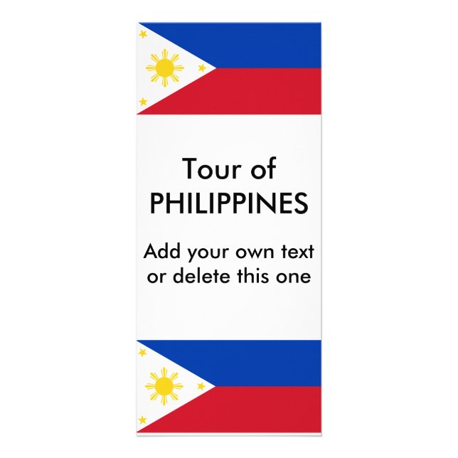 Rack Card with Flag of Philippines (Front)