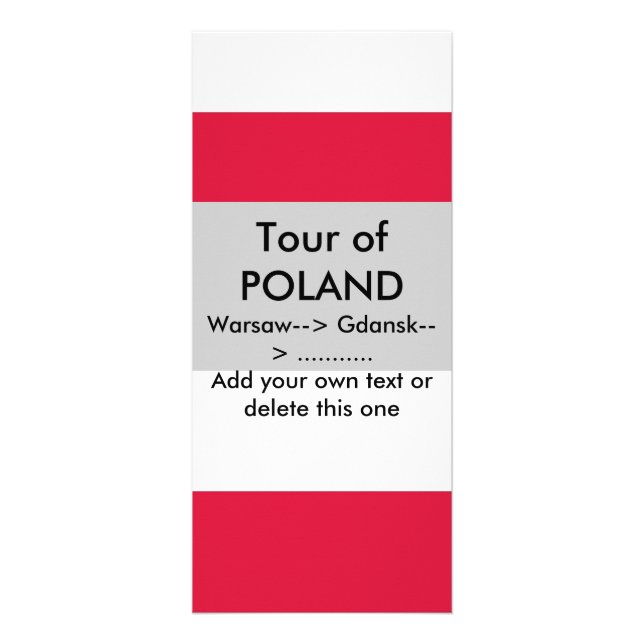Rack Card with Flag of Poland (Front)