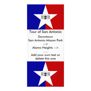 Rack Card with Flag of San Antonio, U.S.A.