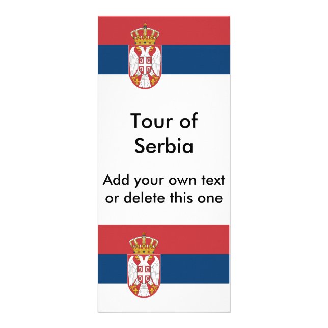Rack Card with Flag of Serbia (Front)