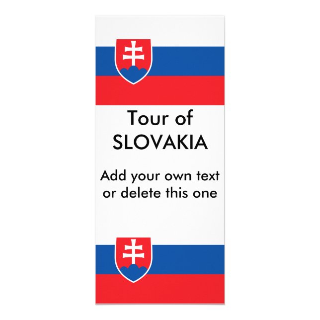 Rack Card with Flag of Slovakia (Front)