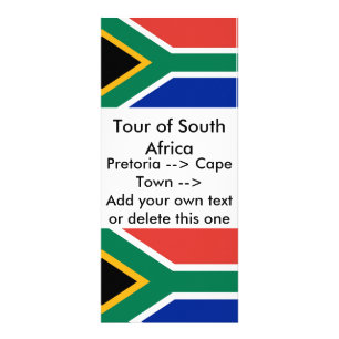 Rack Card with Flag of South Africa