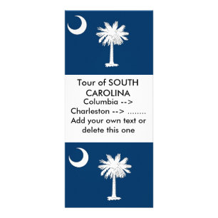 Rack Card with Flag of South Carolina, U.S.A.