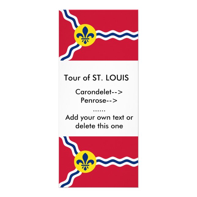 Rack Card with Flag of St. Louis, Missouri (Front)