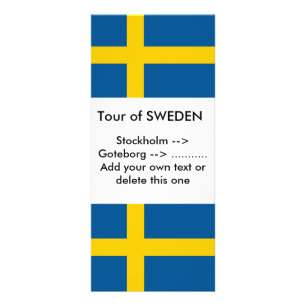 Rack Card with Flag of Sweden