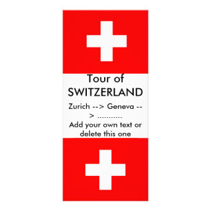 Rack Card with Flag of Switzerland