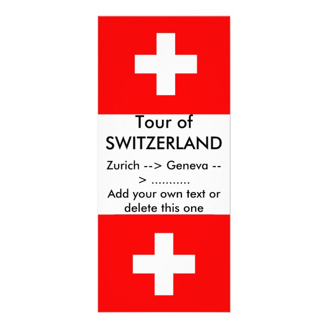 Rack Card with Flag of Switzerland (Front)