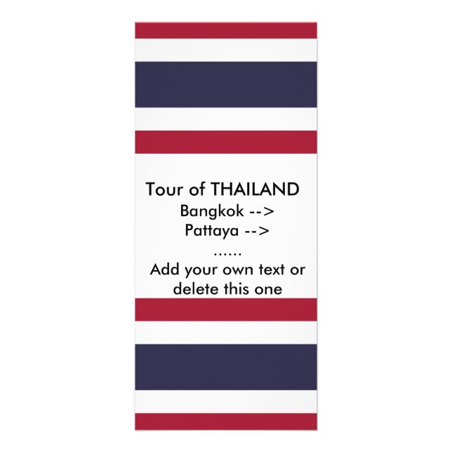 Rack Card with Flag of Thailand (Front)