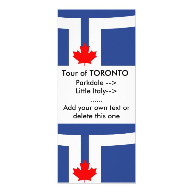 Rack Card with Flag of Toronto (Front)