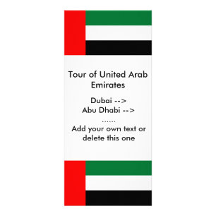 Rack Card with Flag of United Arab Emirates
