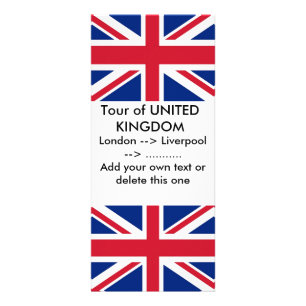 Rack Card with Flag of United Kingdom