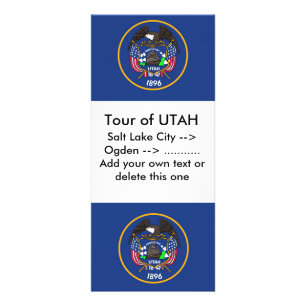 Rack Card with Flag of Utah, U.S.A.