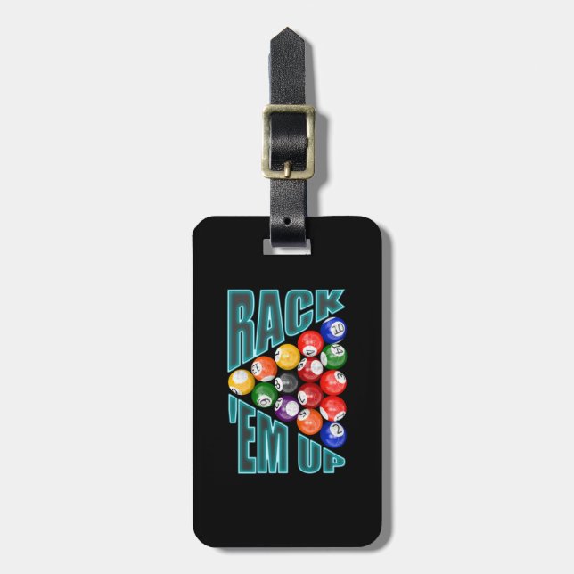 Rack’em Up Billiards Luggage Tag (Front Vertical)
