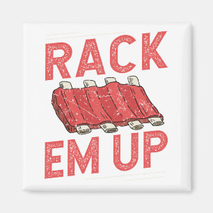 Rack em Up Ribs Lover Pork BBQ Short Baby Back Magnet