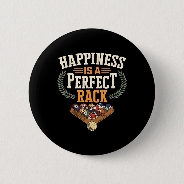 Rack Funny Pool Billiards Game Snooker Pool Player 6 Cm Round Badge (Front)