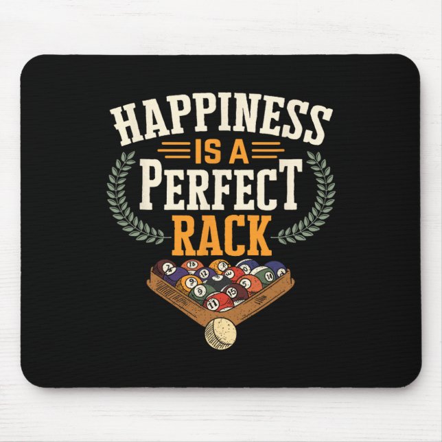 Rack Funny Pool Billiards Game Snooker Pool Player Mouse Mat (Front)