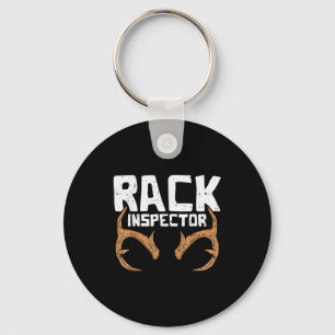 Rack Inspector Funny Deer Elk Buck Bow Hunting Hun Key Ring