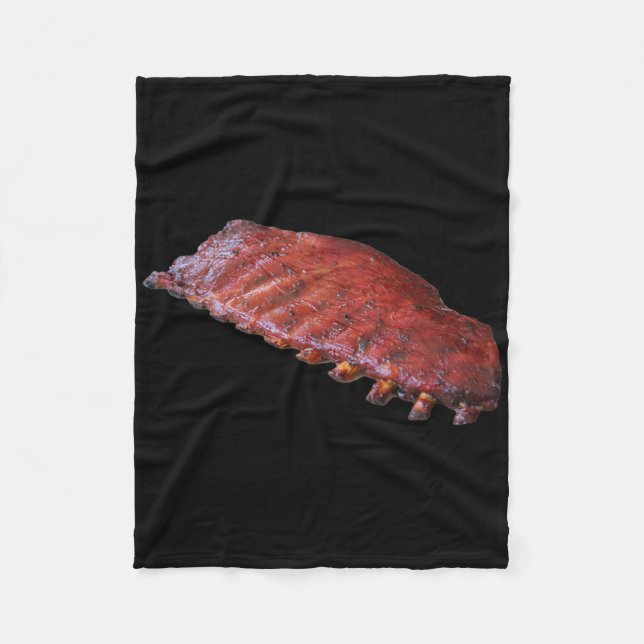 Rack Of Bbq Ribs  Fleece Blanket (Front)
