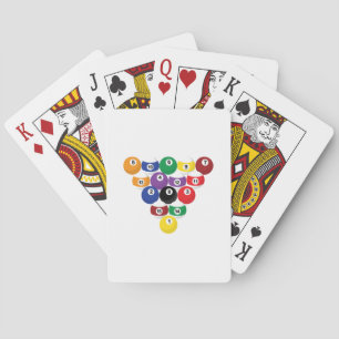 Rack of Pool Balls Playing Cards